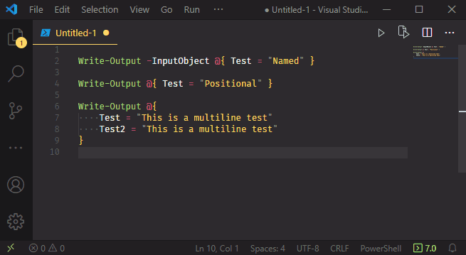 Powershell codeFormatting whitespaceBetweenParameters Removes More Than 