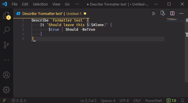 Powershell codeFormatting whitespaceBetweenParameters Removes More Than 