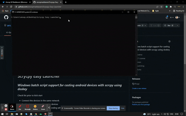 GitHub - anoopmaddasseri/Scrcpy-Easy-Launcher: Windows batch script ...