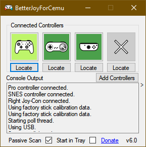 Github Davidobot Betterjoy Allows The Nintendo Switch Pro Controller Joycons And Snes Controller To Be Used With Cemu Citra Dolphin Yuzu And As Generic Xinput