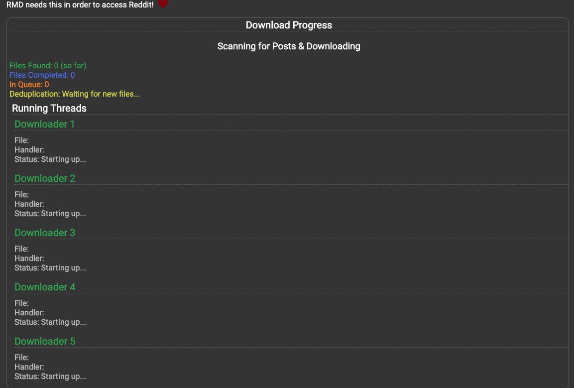 Downloader Hangs up · Issue #65 · shadowmoose/RedditDownloader · GitHub