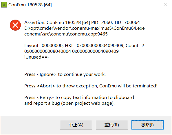 assertion conemu.cpp 9465 · Issue #1606 · Maximus5/ConEmu · GitHub