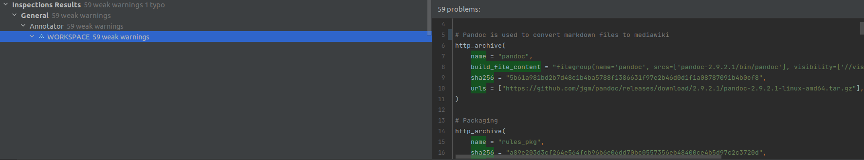 Spurious invisible warnings on WORKSPACE and BUILD files · Issue #3617 ...