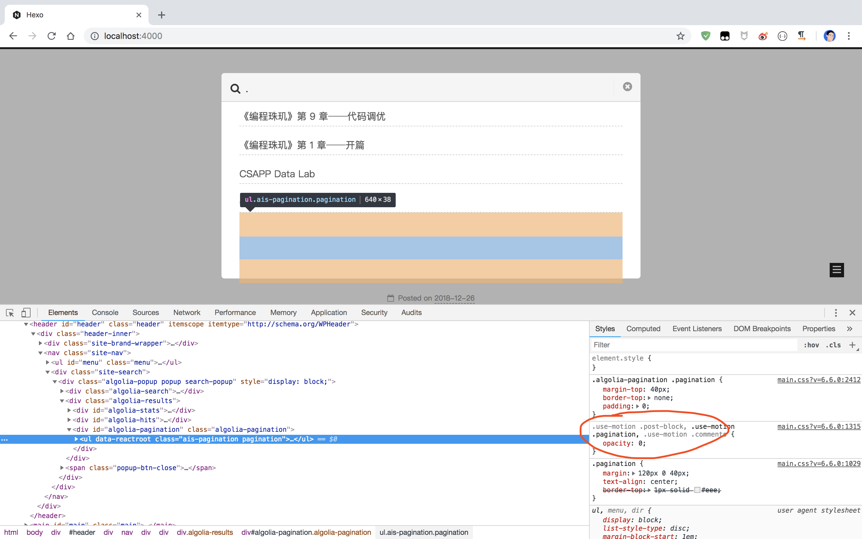 The algolia search pagination's opacity is 0 [solved] · Issue #537 ...