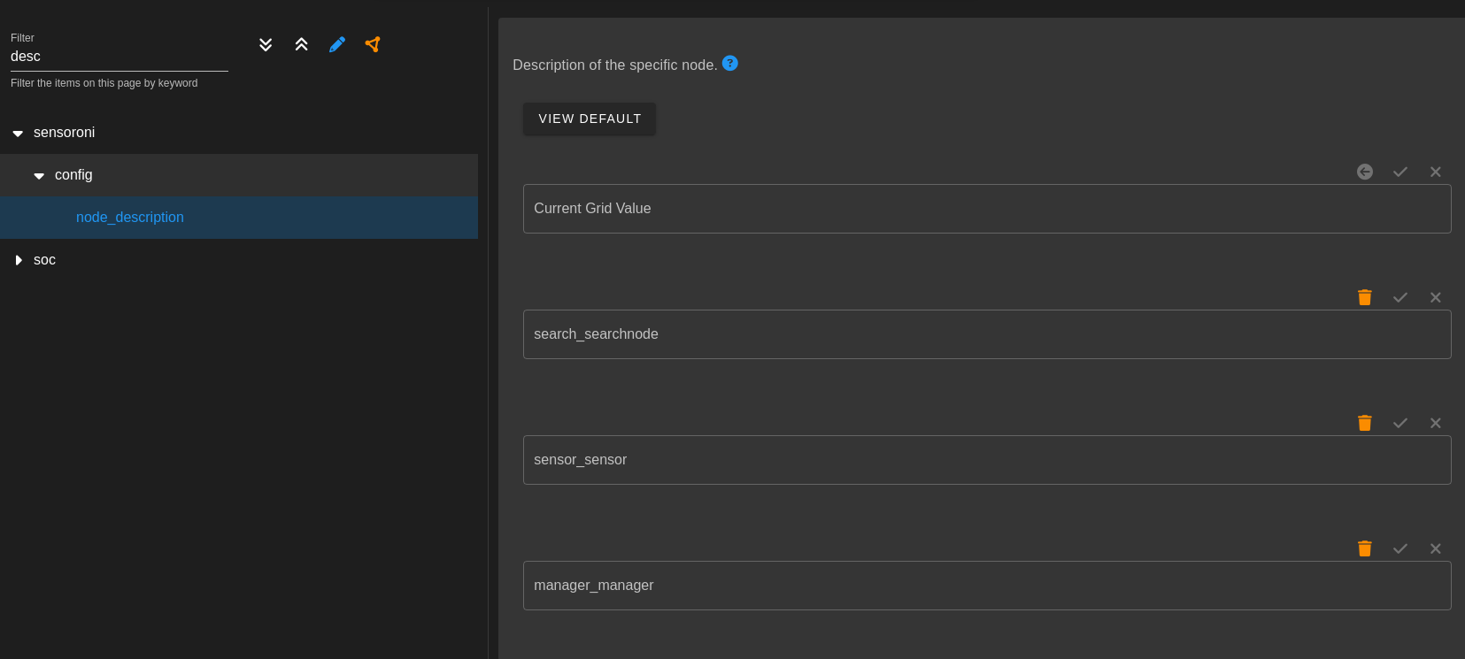 Fix node description config setting should only apply at the node