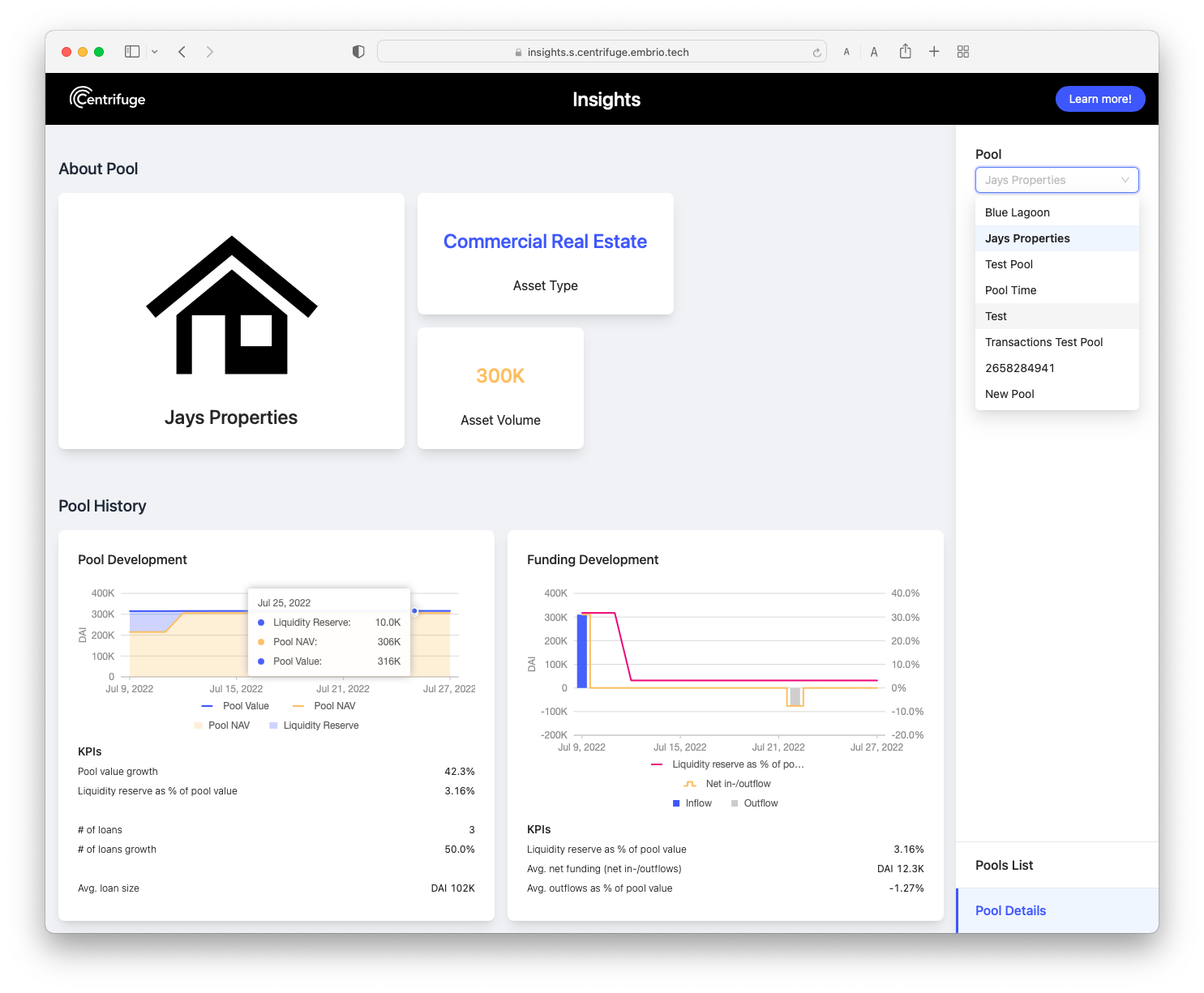 Early version of centrifuge insights