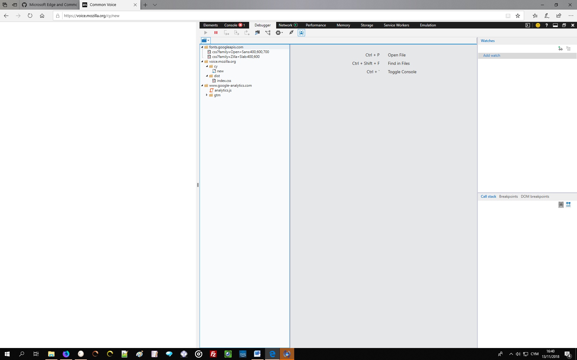 cv edge debugger