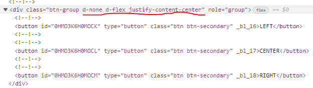 Button group Flex is interfering with Display.None · Issue #4545 ...