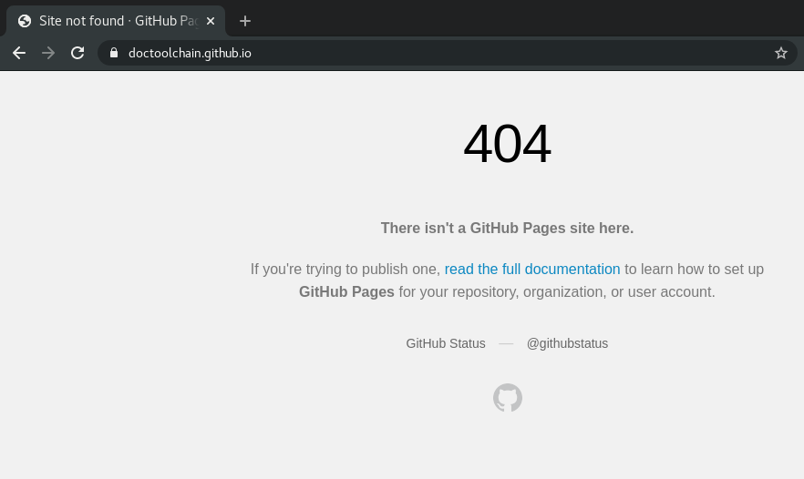 GitHub Pages site of the project renders 404 · Issue #463 ...