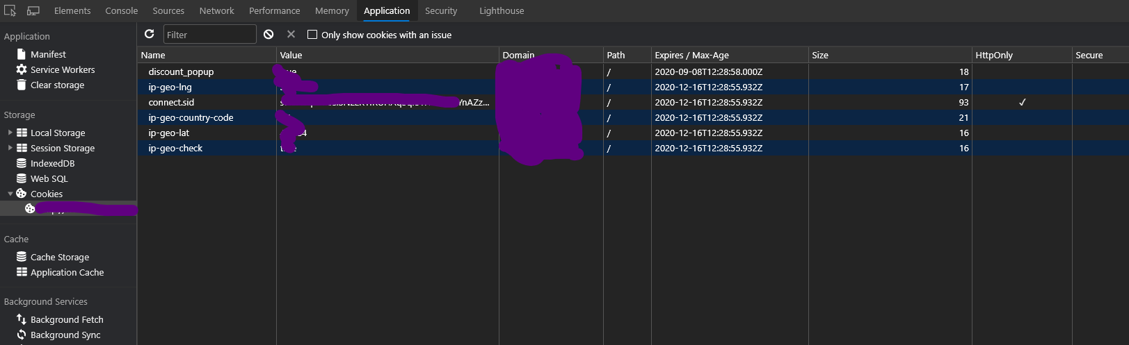 session-id not create if session name 'connect.sid' · Issue #782 ...