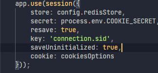 session-id not create if session name 'connect.sid' · Issue #782 ...