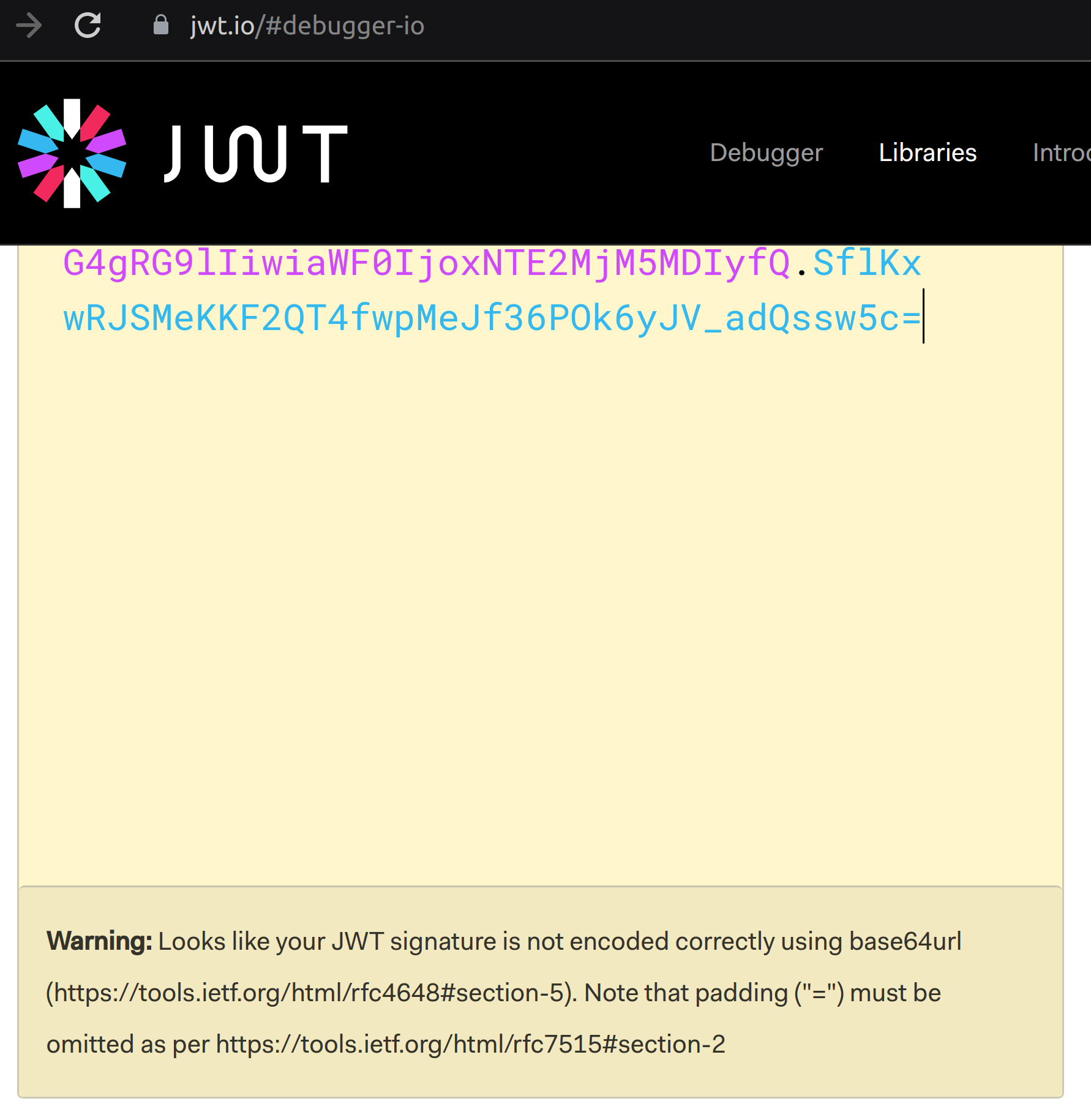 Auth Omit all base64 paddings in JWT tokens for the JWT auth by gillg