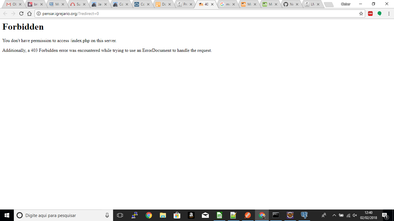 403 Forbidden on /index.php after select theme · Issue #1 · lmsace/academi  · GitHub