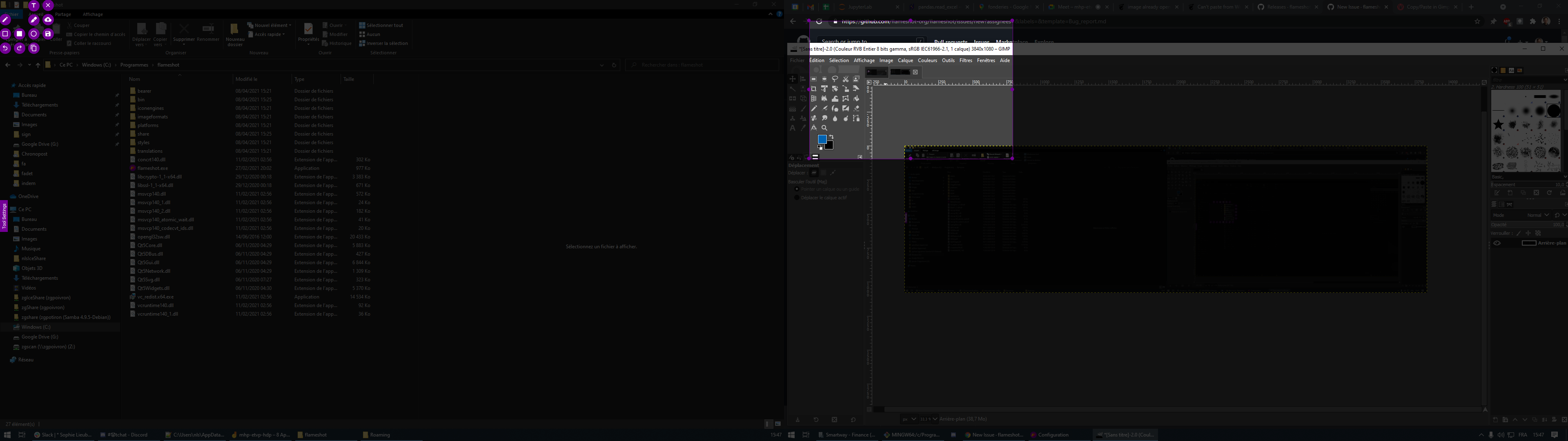 Screenshot menu with dual screen · Issue #1545 · flameshot-org ...