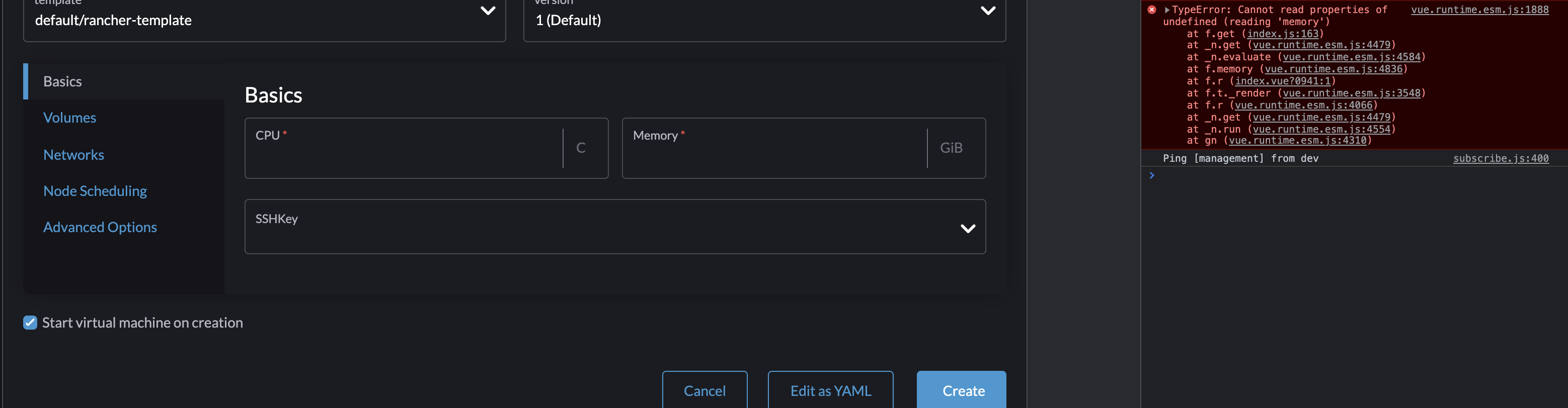[Harvester] User is unable to use template to create cluster through