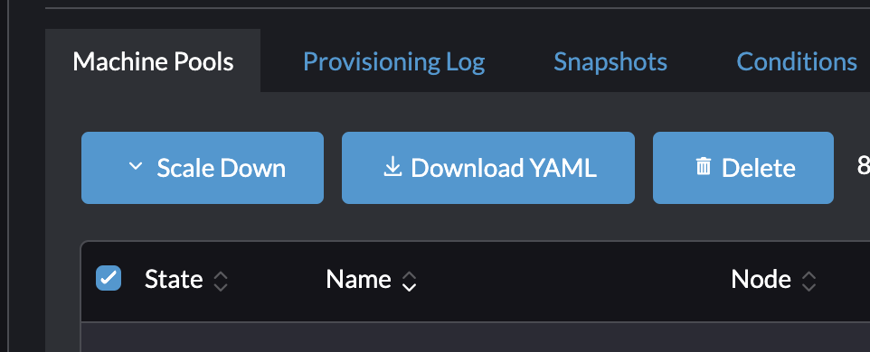 [UX] Scale Down button on `manage` cluster page looks like a dropdown ...