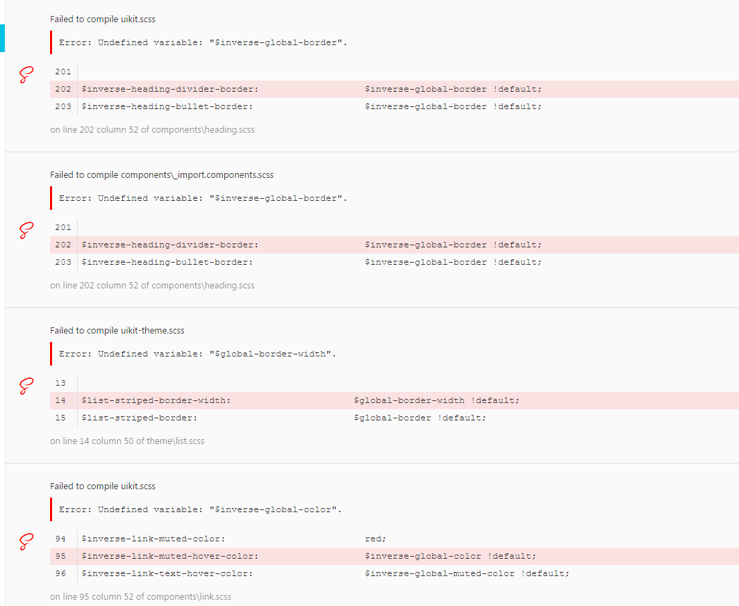 uikit v30 - Where is the $global decleration for all  "$inverse-global-xxx-color" vars · Issue #2884 · uikit/uikit · GitHub