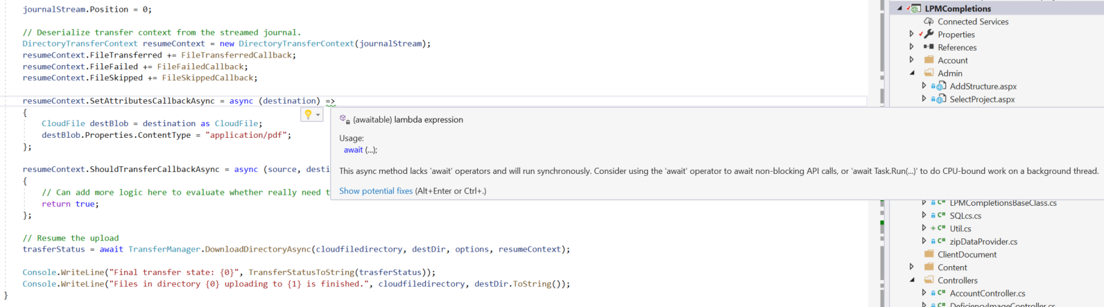 DownloadDirectoryAsync sample code · Issue #189 · Azure/azure-storage ...