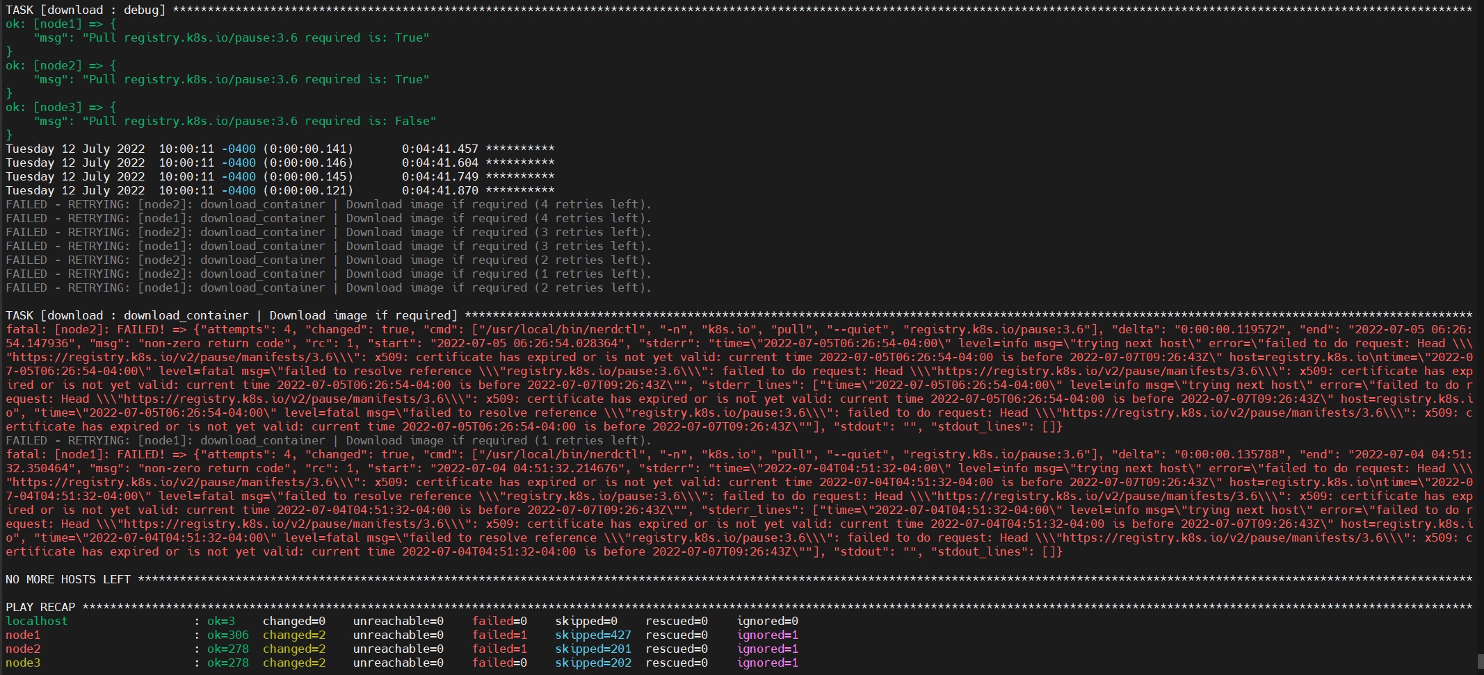 Error · Issue #9086 · kubernetes-sigs/kubespray · GitHub