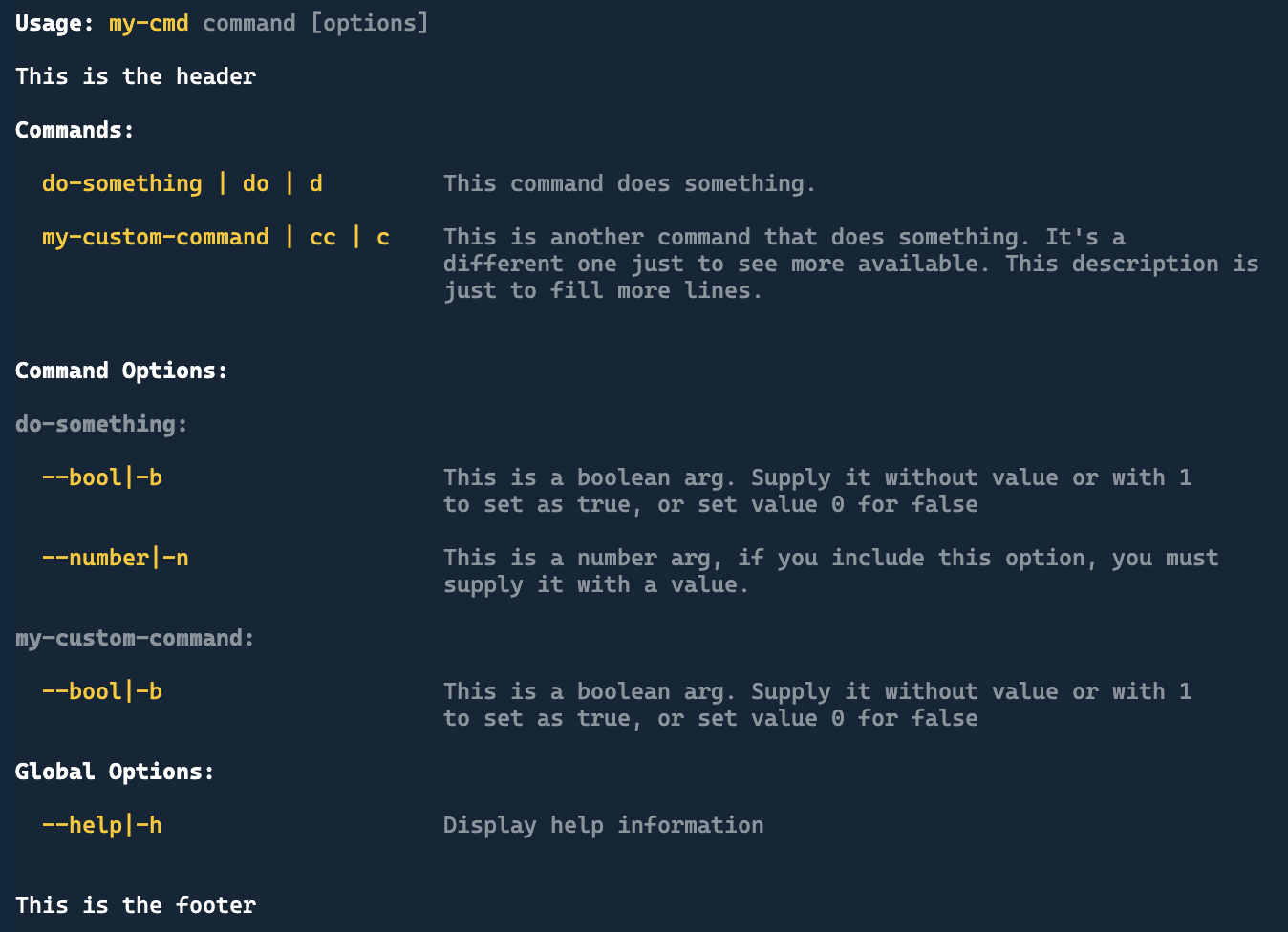 colored shell output