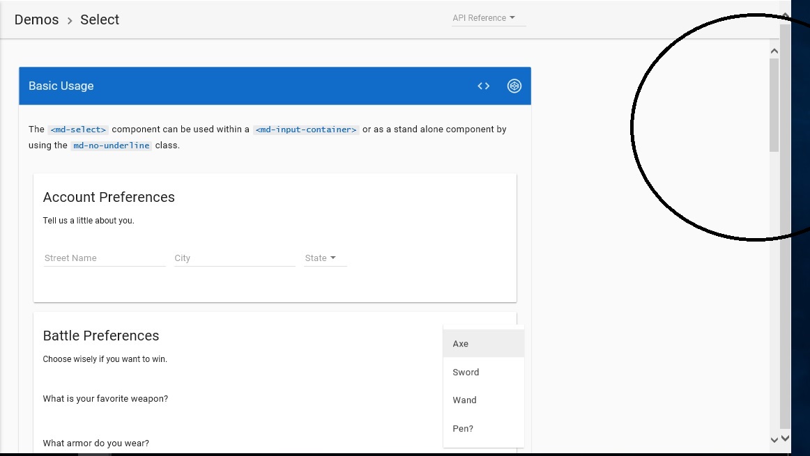 select causes backdrop and extra scrollbar on IE · Issue 11227