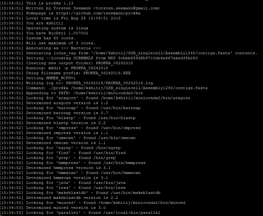 Prokka stuck at finding Parallel · Issue #330 · tseemann/prokka · GitHub