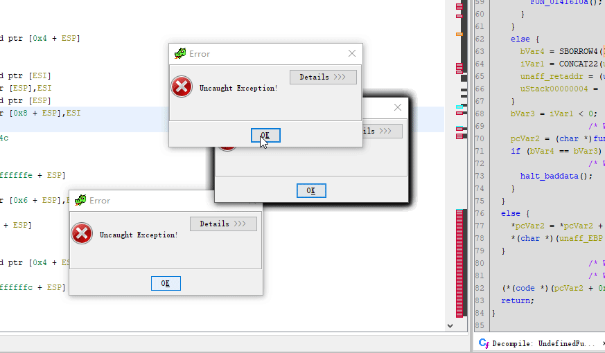 uncaught exception · Issue #133 · NationalSecurityAgency/ghidra · GitHub