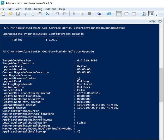 Service Fabric Configuration Upgrade fails · Issue 674 · microsoft