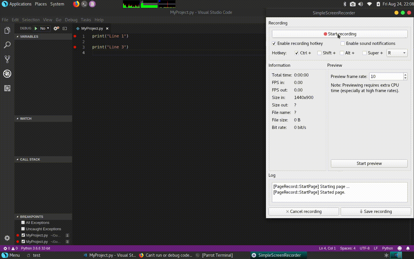 Can't run or debug code in Parrot OS · Issue #2442 · microsoft/vscode ...
