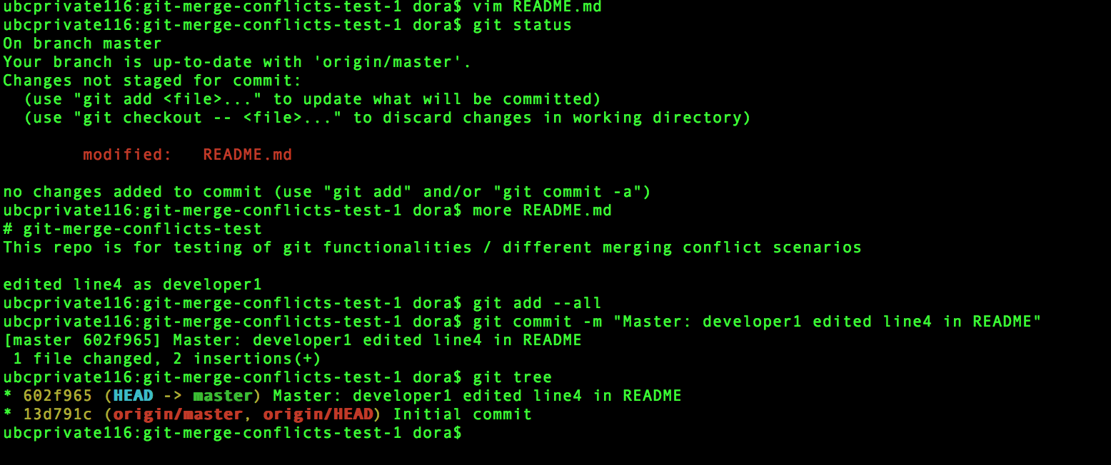 [testcase notes] #1: two developers work on the same branch ...