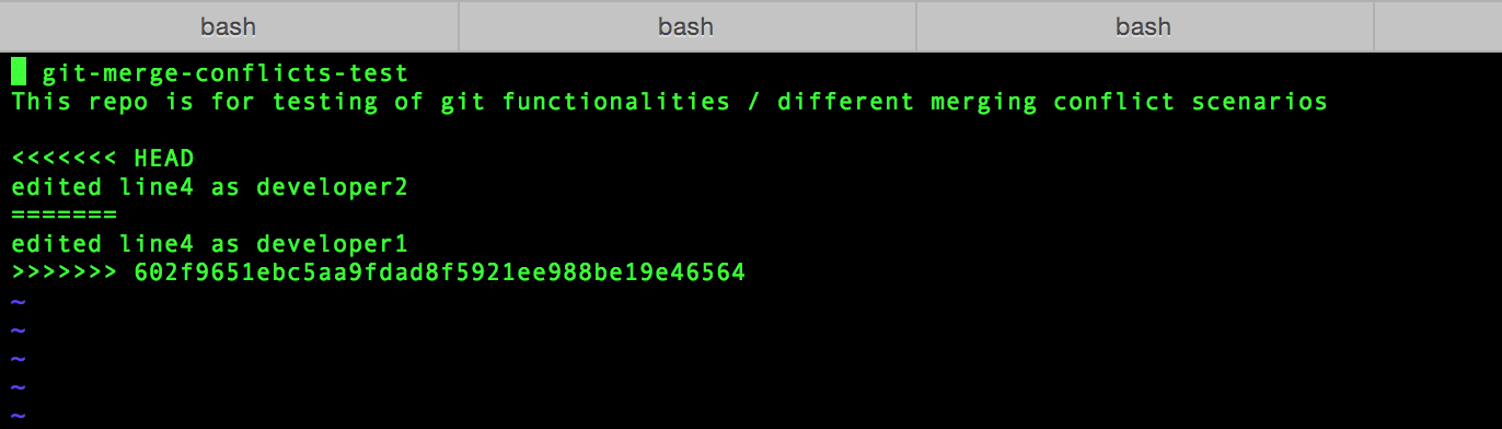 [testcase notes] #1: two developers work on the same branch ...