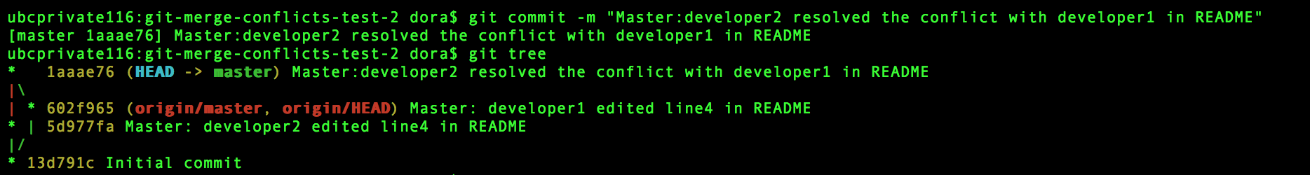 [testcase notes] #1: two developers work on the same branch ...