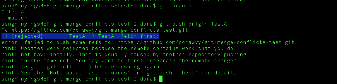 [testcase notes] #4: two developers work on the same branch ...
