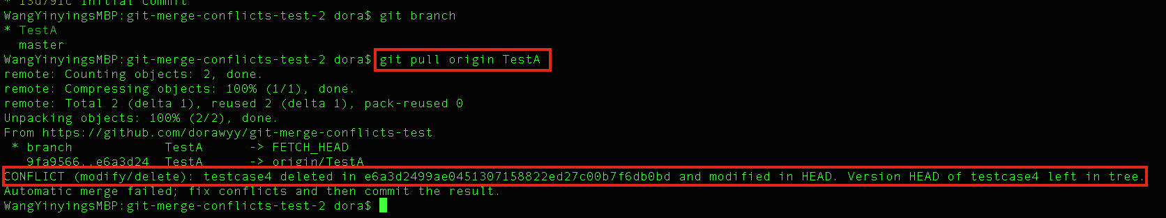 [testcase notes] #4: two developers work on the same branch ...