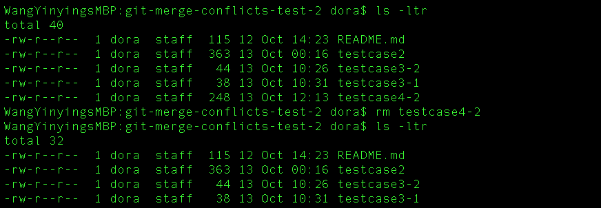 [testcase notes] #5 (aka 4-2): two developers work on the same branch ...