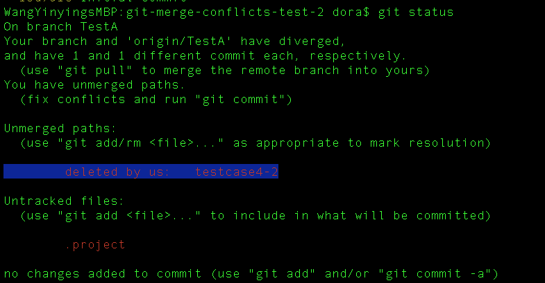 [testcase notes] #5 (aka 4-2): two developers work on the same branch ...
