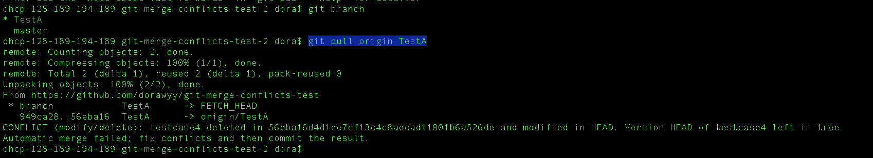 [testcase notes] #4: two developers work on the same branch ...