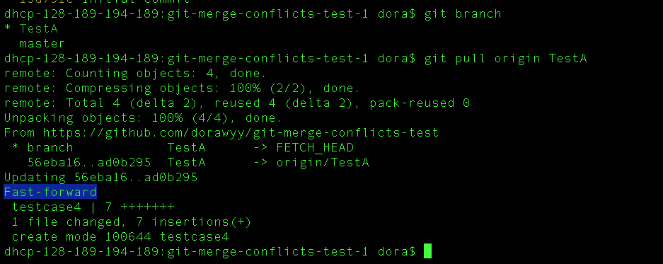 [testcase notes] #4: two developers work on the same branch ...