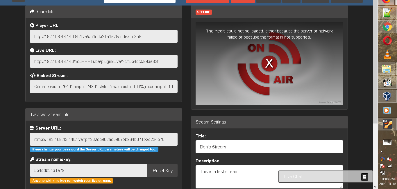 Cannot start live stream · Issue #1396 · WWBN/AVideo · GitHub