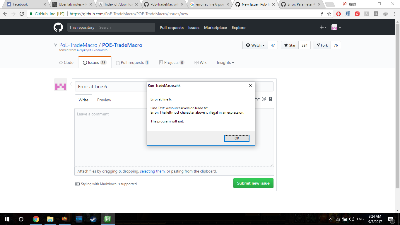 Error at Line 6 · Issue #494 · PoE-TradeMacro/POE-TradeMacro · GitHub