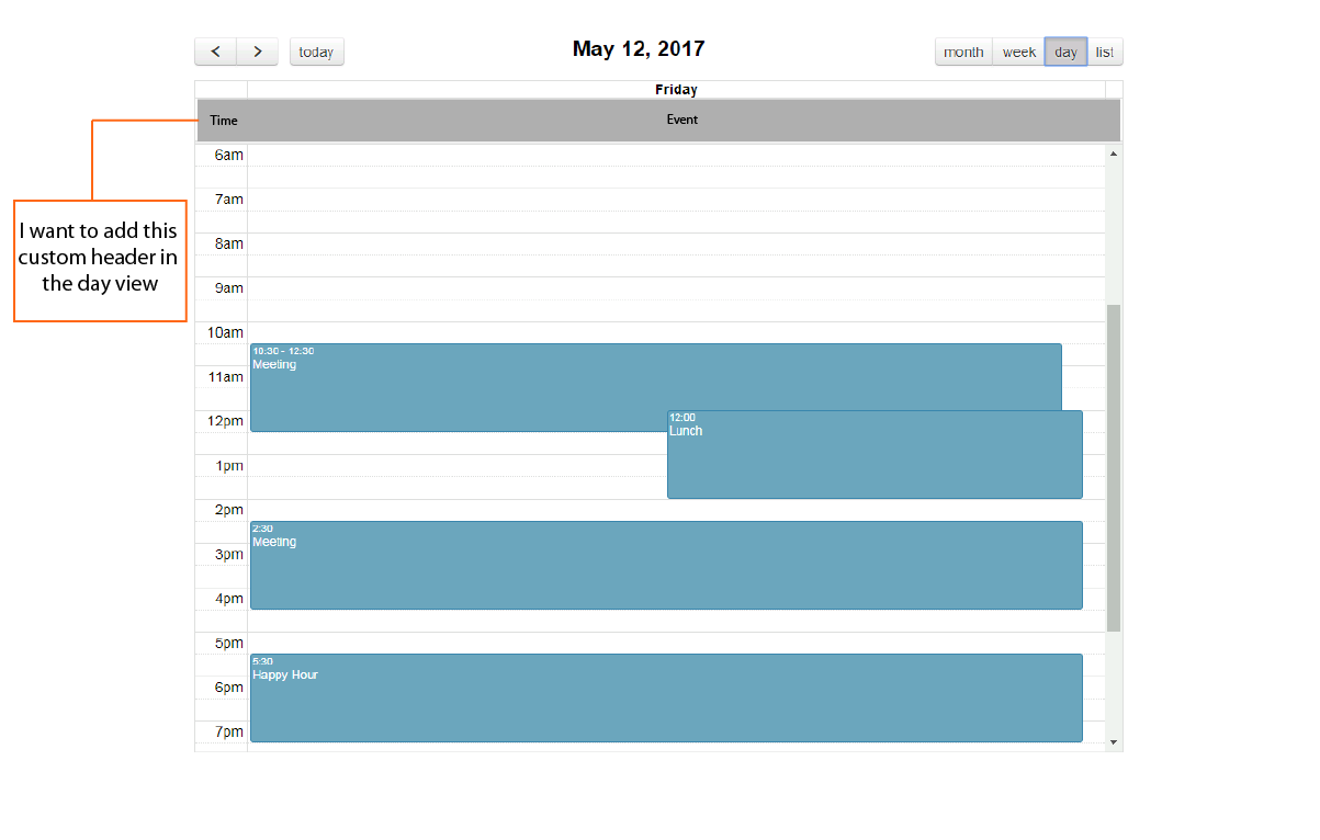 Custom title for day View · Issue #3770 · fullcalendar/fullcalendar ...