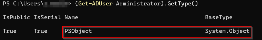 Psobject Get-ADUser returns PSObject instead of Microsoft.ActiveDirectory ...