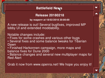 Add news for release-20180218 by reaperrr · Pull Request #373 · OpenRA ...