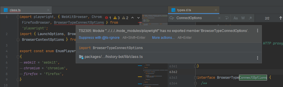 [BUG] miss export type BrowserTypeConnectOptions · Issue #3047 ...