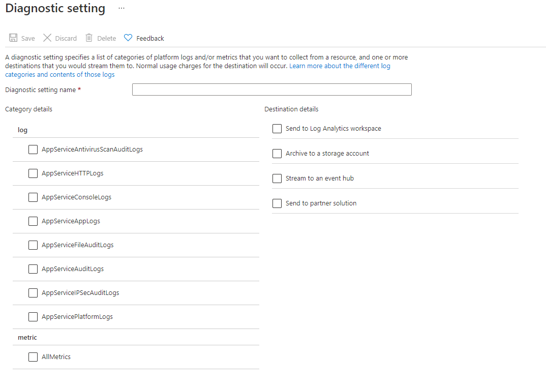 Can't configure `FunctionAppLogs` category · Issue #7431 · Azure/azure ...