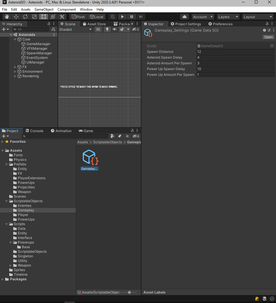 GitHub - VishalThakur92/AsteroidSO: Asteroid Game with Scriptable ...
