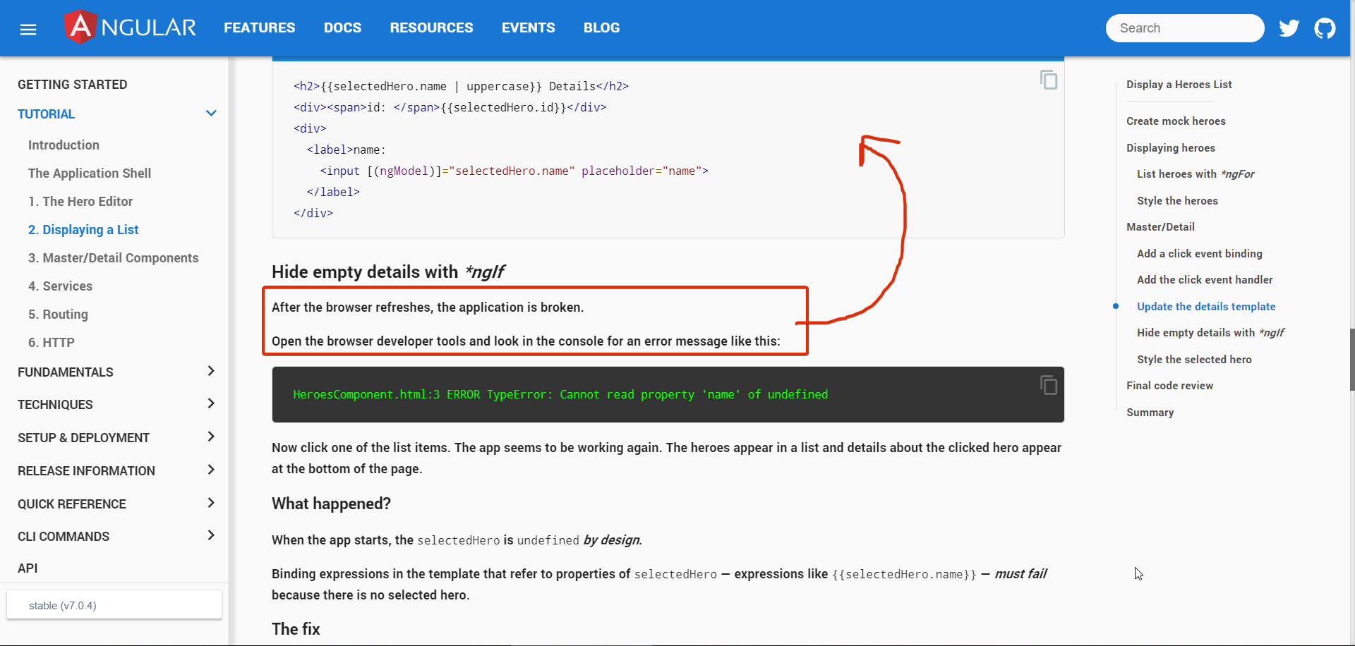 Tutorial should be clear immediately if the app fails at one step but ...
