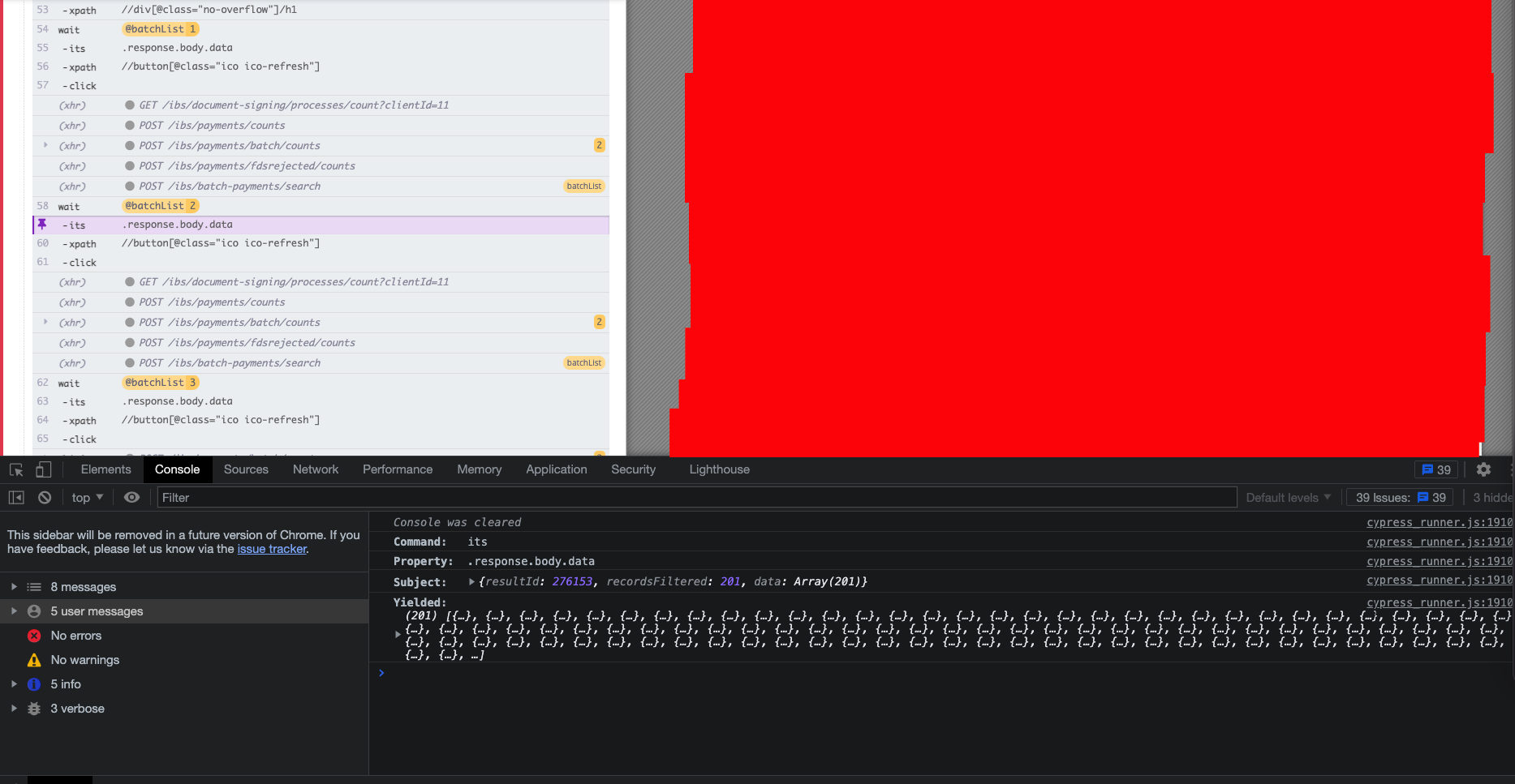 Intercepted response is not yielded properly in recursive funcion