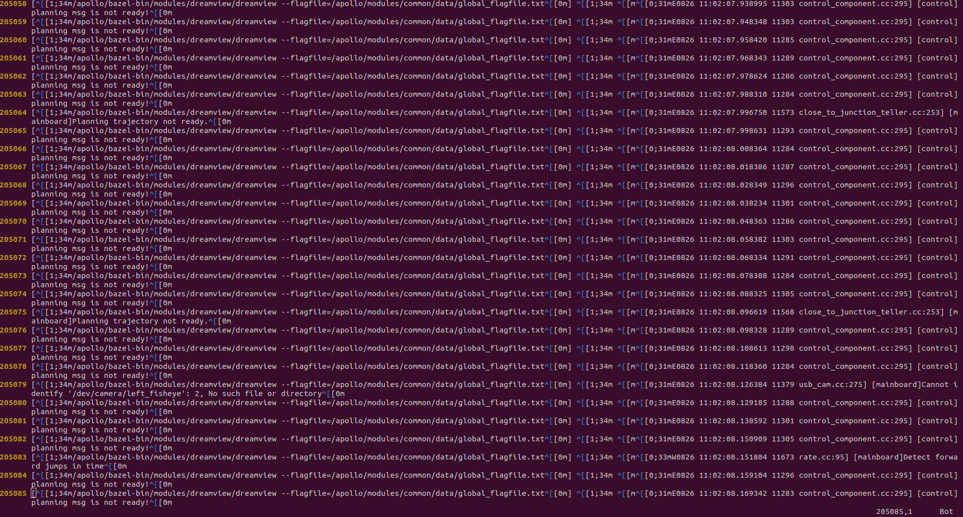 Planning msg is not ready! · Issue #12268 · ApolloAuto/apollo · GitHub