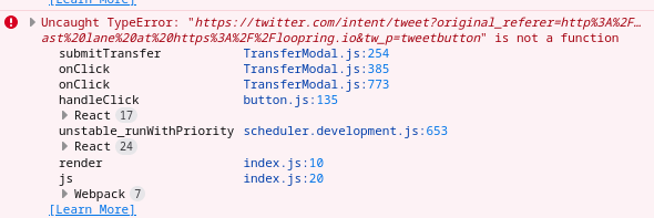 Getting a twitter link error when trying to do a transfer · Issue #194 ...